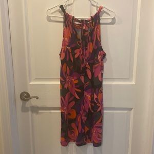 Ladies Summer Floral Pink Dress Small